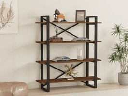 Hanah Home Estantería Industrial Makro - Nogal